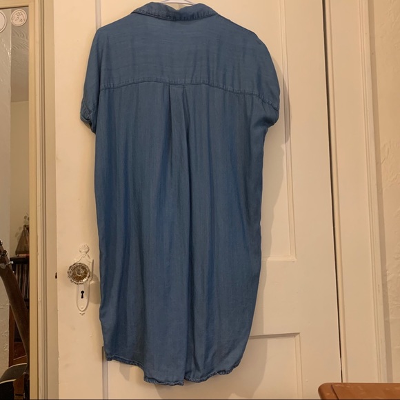 Oversize chambray shirt dress - Picture 2 of 3